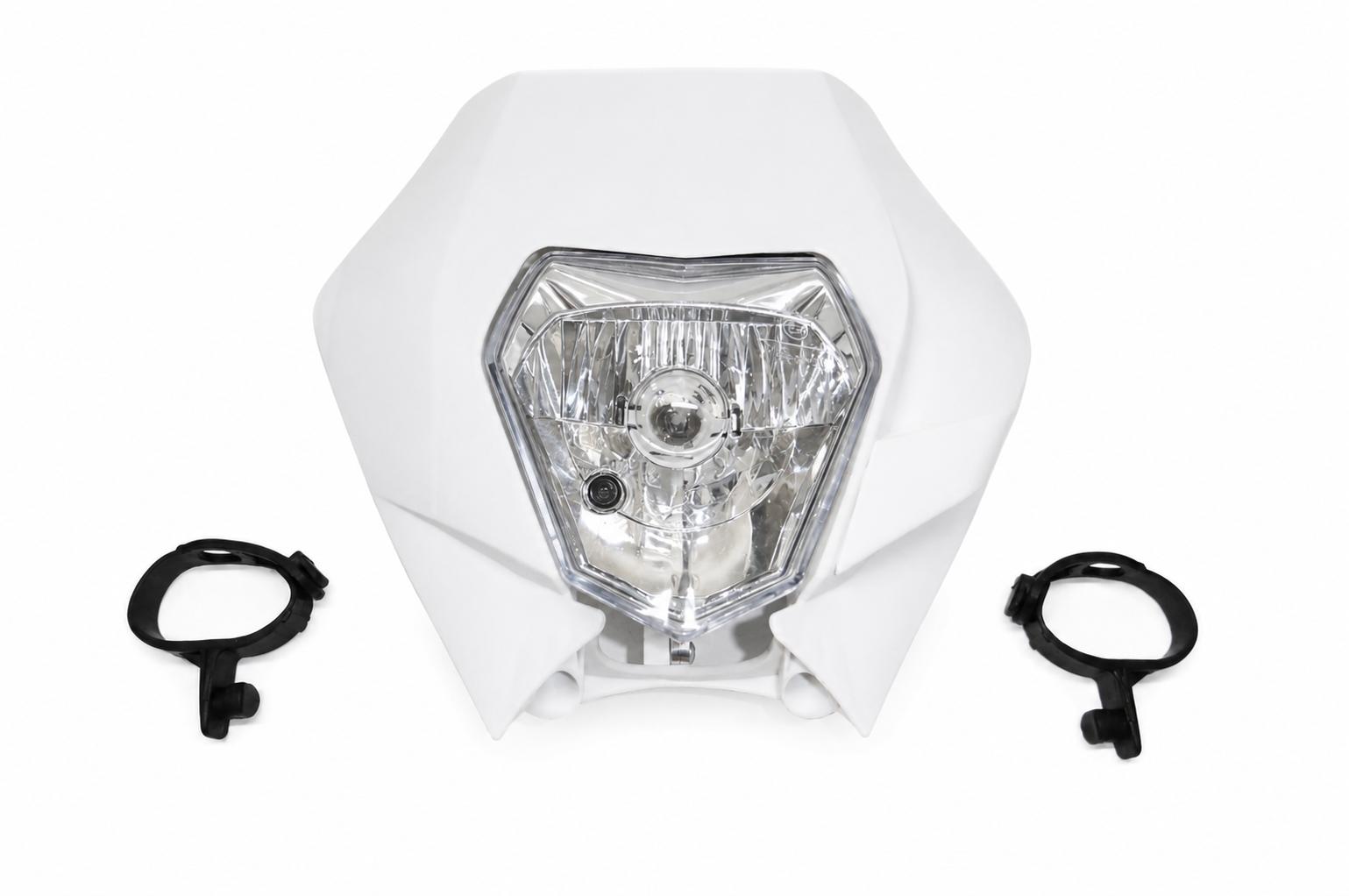 Lichtmaske Lampenmaske headlight passt an Ktm Exc 125 250 300 450 530 08-13 wei�