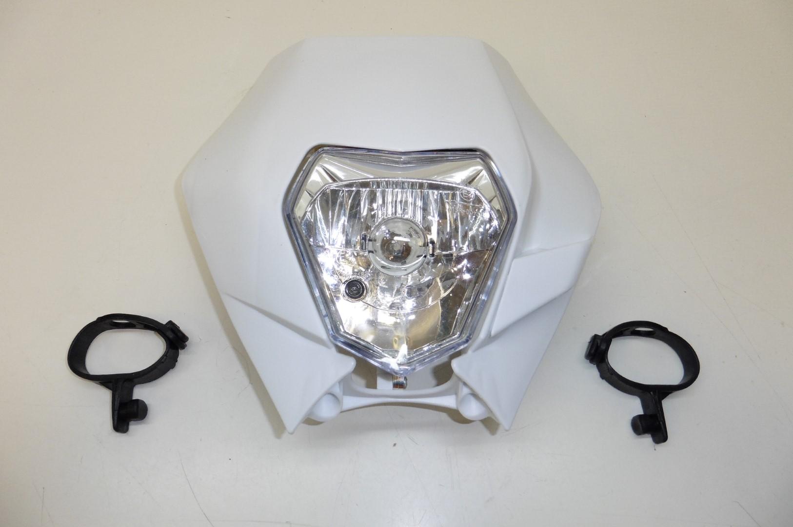 Lichtmaske Lampenmaske headlight passt an Ktm Exc 125 250 300 450 530 08-13 wei