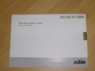 Ersatzteilkatalog Handbuch handbook manual chassis passt an Ktm Exc Eu 250