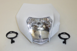 Lichtmaske Lampenmaske headlight passt an Ktm Exc 125-500 Sixdays 14-16 wei