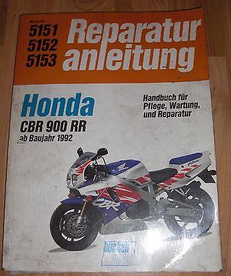 Werkstatthandbuch Reparaturanleitung passt an Honda Cbr 900 Rr 5151/5152/5153 