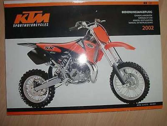 Bedienungsanleitung Handbuch Fahrerunterlagen owners handbook passt an Ktm 6S