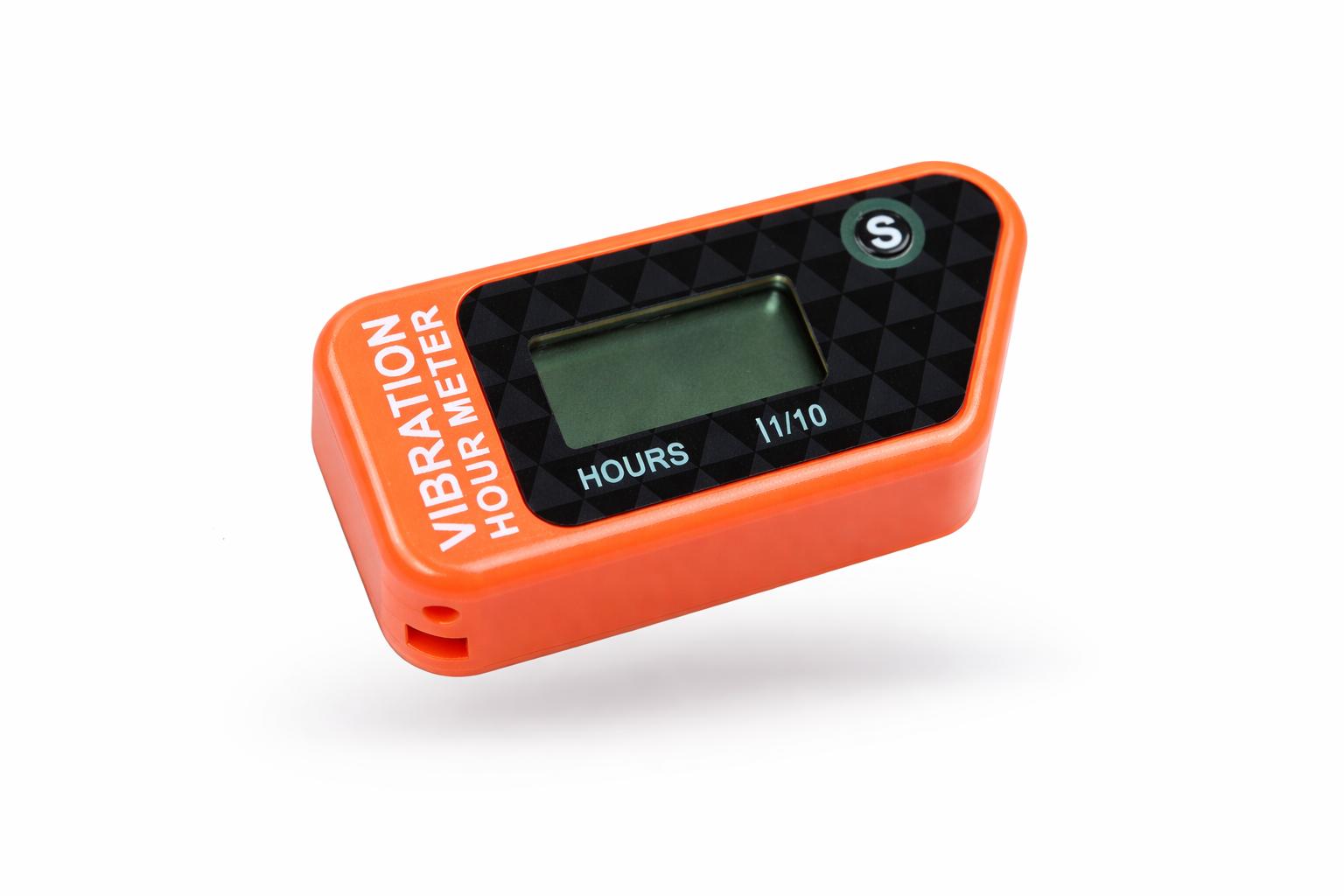 Betriebsstundenz�hler kabelloser Stundenz�hler vibration hour meter orange