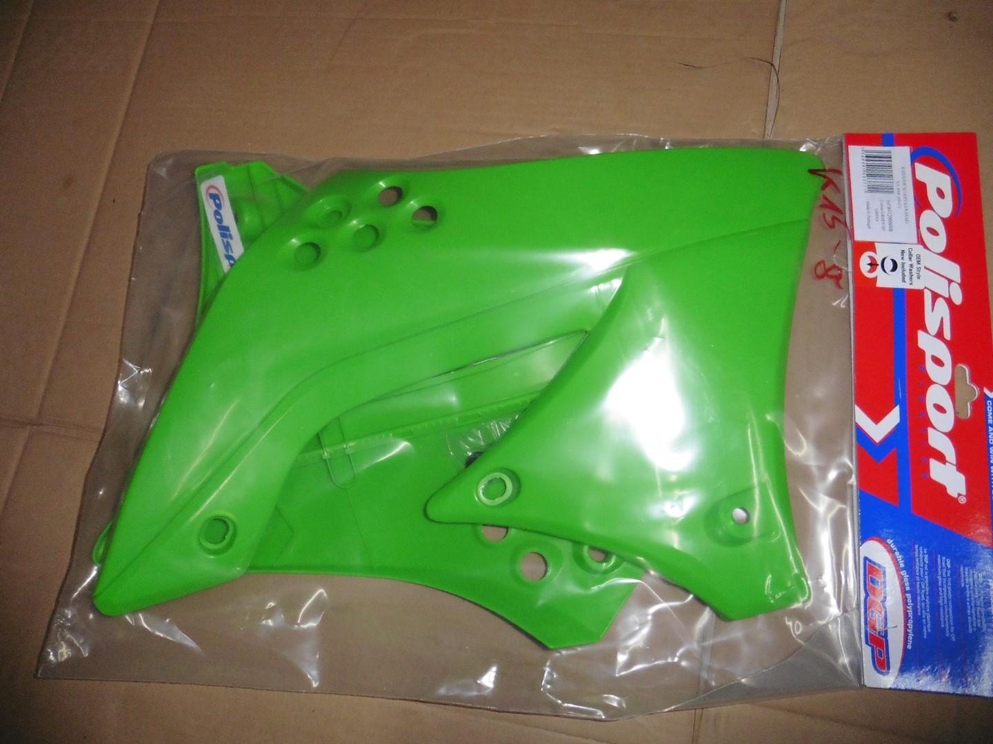 Tankverkleidung Tankspoiler radiator scoops passt an Kawasaki Kxf 450 09-11 grn