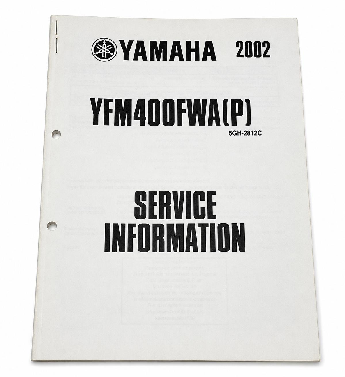Handbuch Service-Information Elektroschaltplan passt an Yamaha Yfm 400 5GH3-SE2