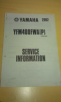 Handbuch Service-Information Elektroschaltplan passt an Yamaha Yfm 400 5GH3-SE2