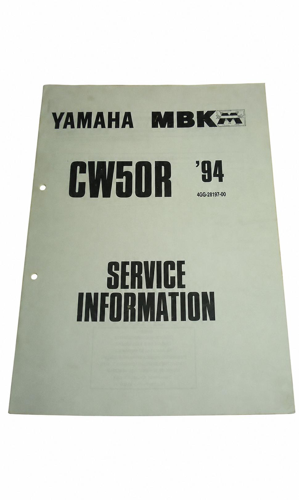 Handbuch Service-Information Elektroschaltplan passt an Yamaha Cw 50 R 4RD-SG1