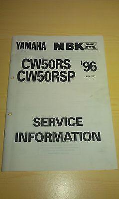 Handbuch Service-Information Elektroschaltplan passt an Yamaha Cw 50 Rsp 4VA-SG1