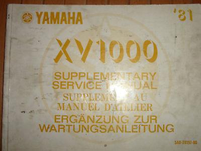 Ergnzung zur Wartungsanleitung Reparatur manual passt an Yamaha Xv 1000 1981