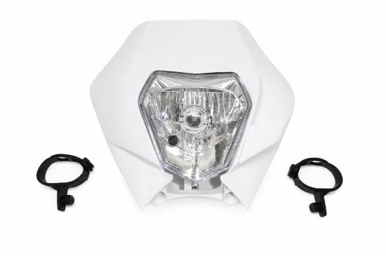 Lichtmaske Lampenmaske headlight passt an Ktm Exc 125-530 Sixdays 08-13 wei�