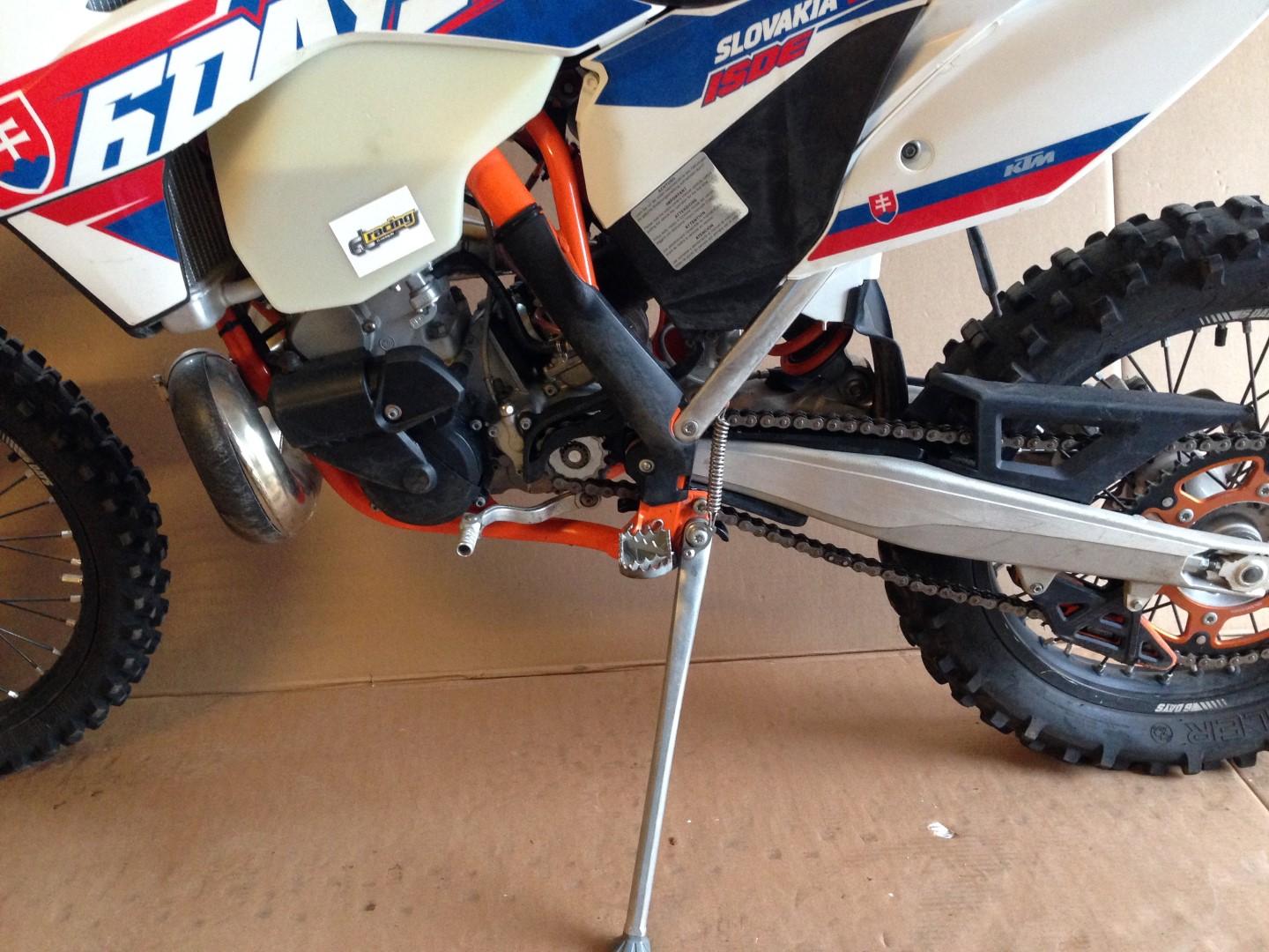 Seitenstnder mit Anbauteile side stand passt an Ktm Exc 125 250 530 08-16 silb