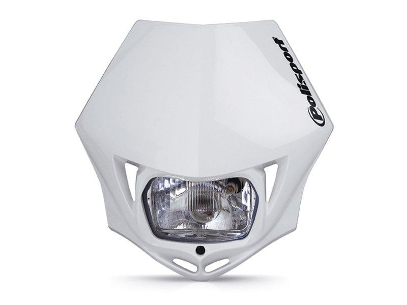 Lichtmaske Mmx Verkleidung Lampenmaske headlight Enduro Cross wei