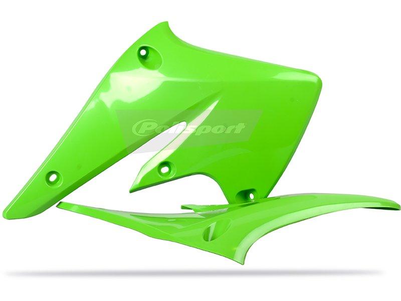 Tankverkleidung Khlerschutz radiator scoops passt an Kawasaki Kx250f 04-05 grn