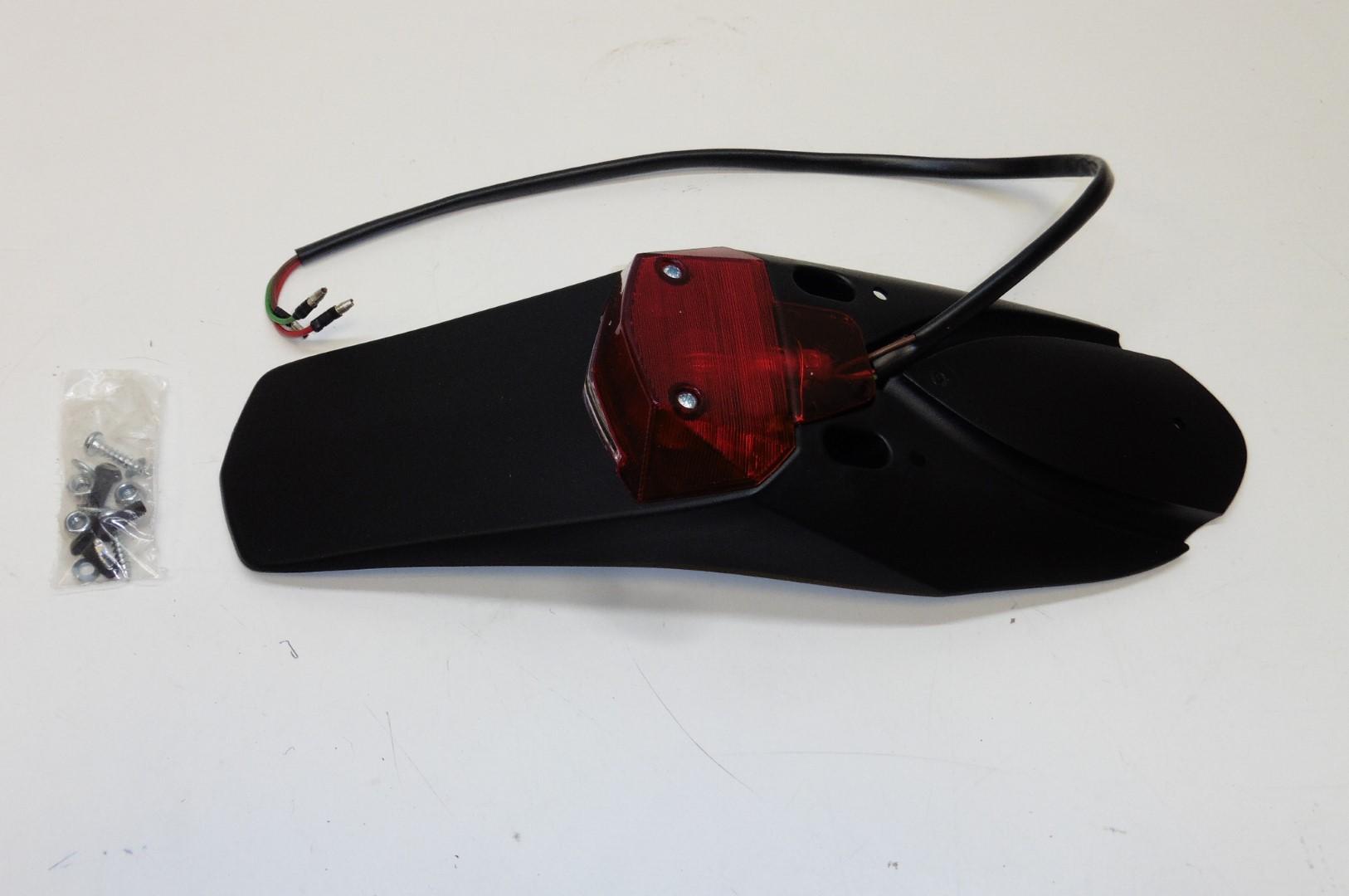 Kennzeichenhalter Rcklicht Nummerntafeltrger Sportheck Motocross Enduro sw