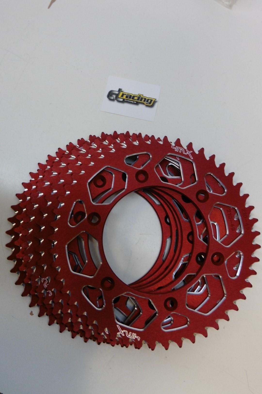 Kettenrad 51 Zhne sprocket passt an Honda Cr 125 82-17 Crf 250 450 02-17 rot