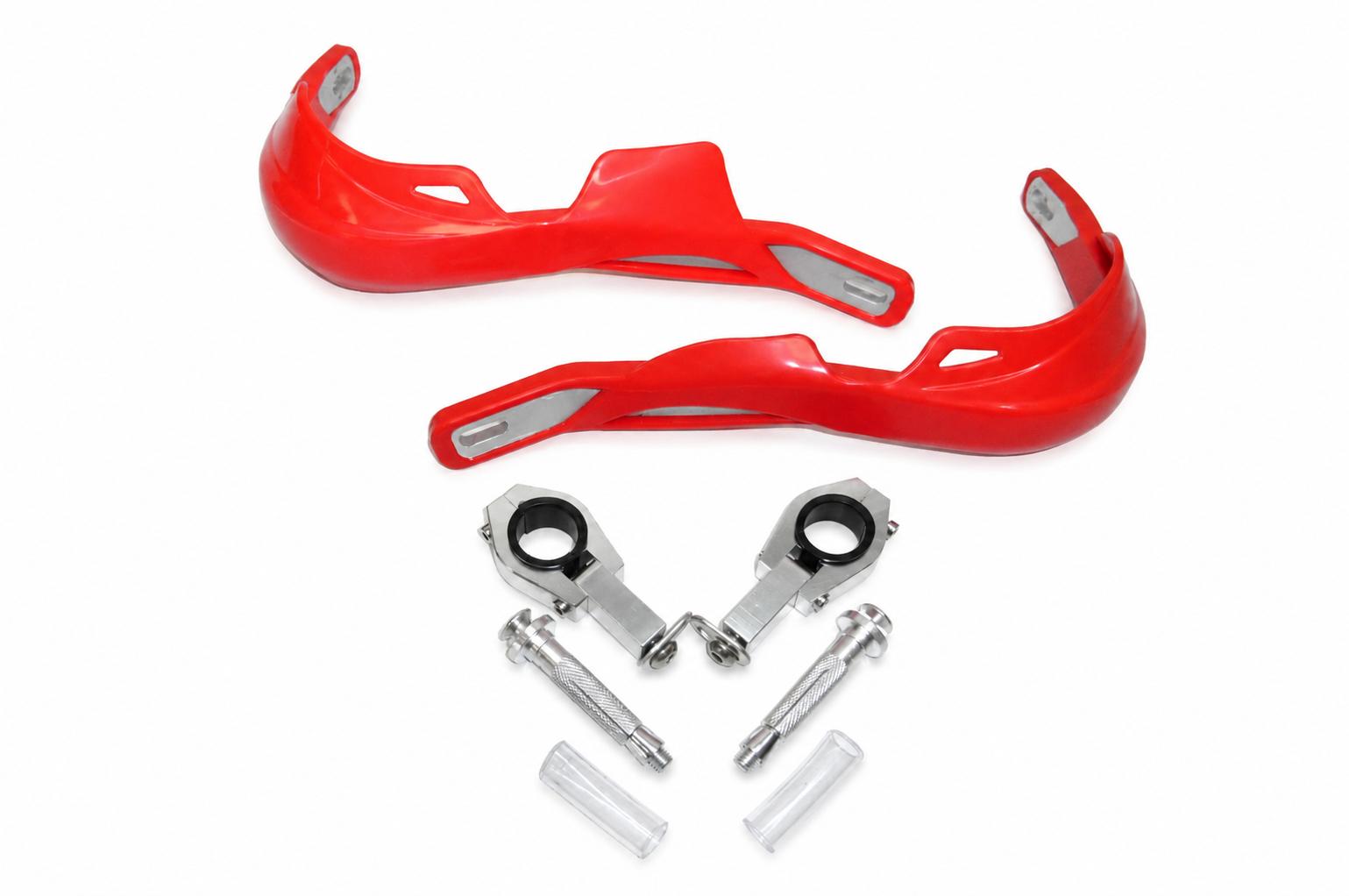 Handprotektoren Handsch�tzer Aluminium integral handguards Supermoto Mx Sumo rot