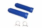 Faltenbalg 210 mm Gabelschutz Federgabel Gabelrohr fork Mofa Moped Motorrad blau
