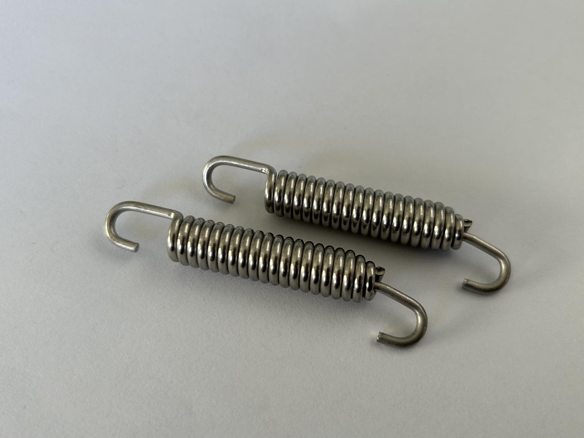 2x Auspufffeder Kr�mmerfeder Feder 65 mm Enduro Cross Motorrad Moped ATV