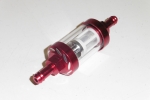 Benzinfilter Aluminium Kraftstofffilter Vorfilter Moped Roller Auto Traktor rot