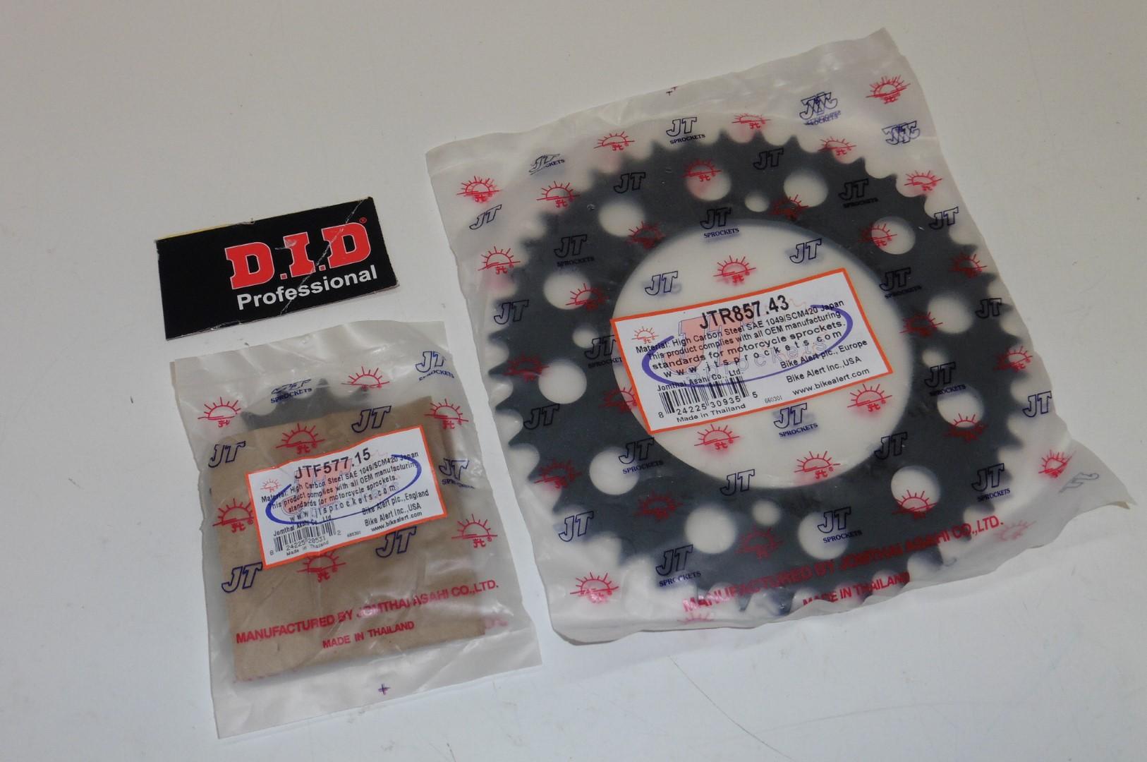 Ritzelsatz 15 43 Kettenrad Zahnrad sprocket pinion passt an Mz Mastiff 660 98-06