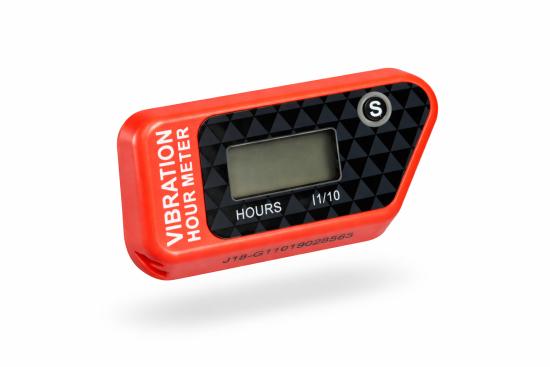 Betriebsstundenz�hler kabellos Vibration hour meter Enduro passt an Honda Cr rot
