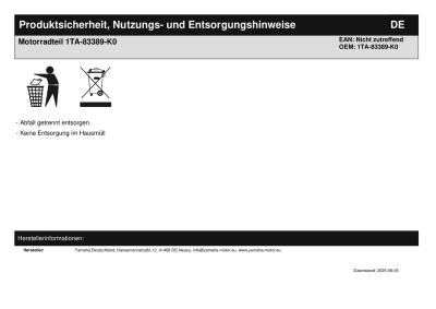 Motorradteil 1TA-83389-K0