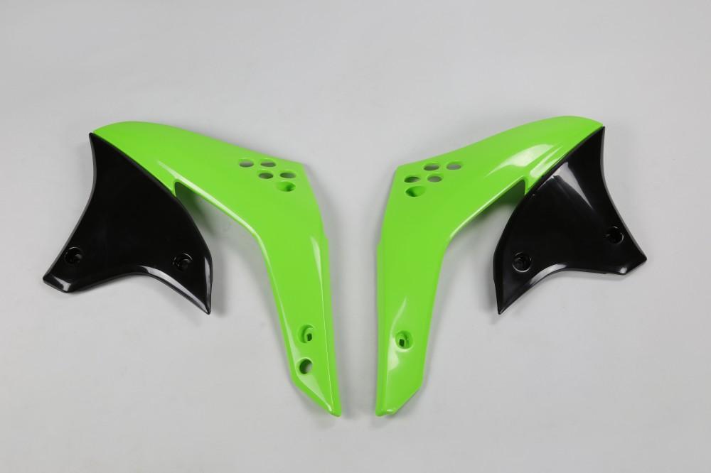 Tankverkleidung K�hlerabdeckung scoops passt an Kawasaki Kxf 450 06-08 sw-gr�n