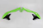 K�hlerverkleidung Tankspoiler radiator scoops passt an Kawasaki Kxf 16-18 sw-gr�n