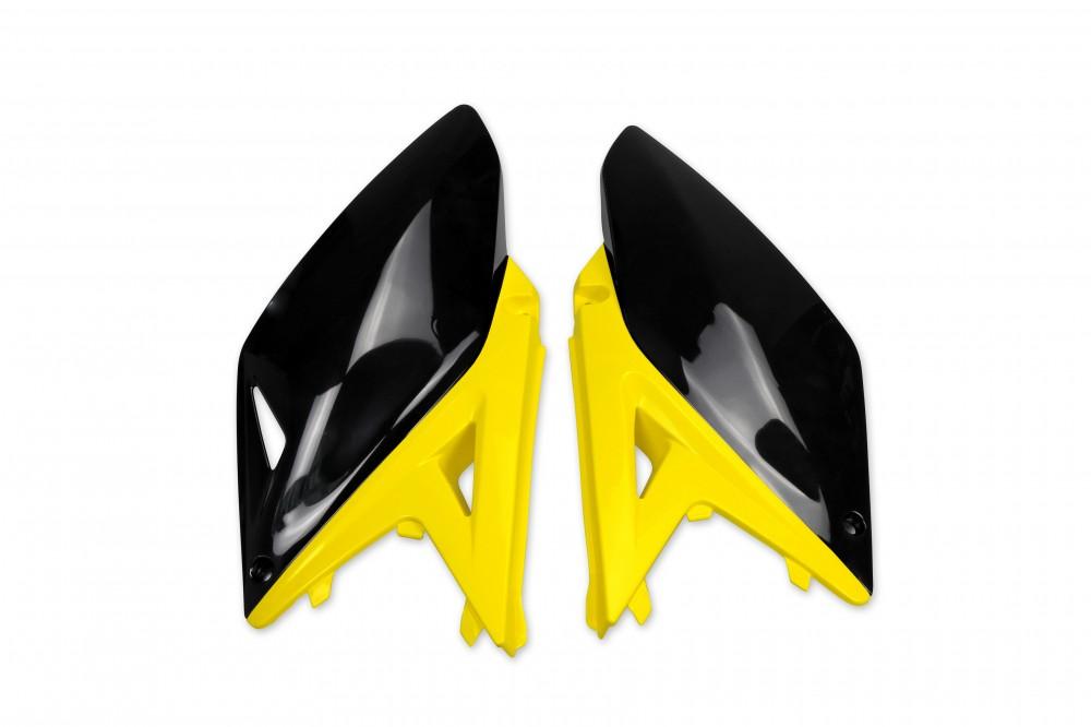Seitenverkleidung Abdeckung side panels passt an Suzuki Rmz 250 10-18 sw-gelb