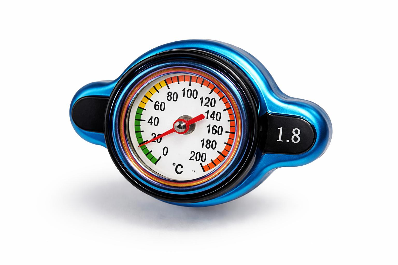 K�hlerdeckel mit Temperaturanzeige passt an Husqvarna 17-23 passt an Ktm blau