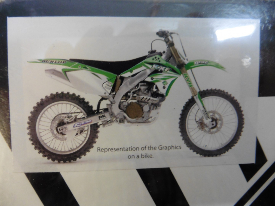 Dekorsatz Aufkleber Sticker Verkleidung Sitzbezug passt an Kawasaki Kx 125 03-08
