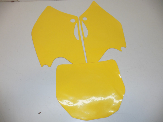 Dekorsatz Startnummernuntergrund Aufkleber passt an Kawasaki Kxf 250 04-05 gelb