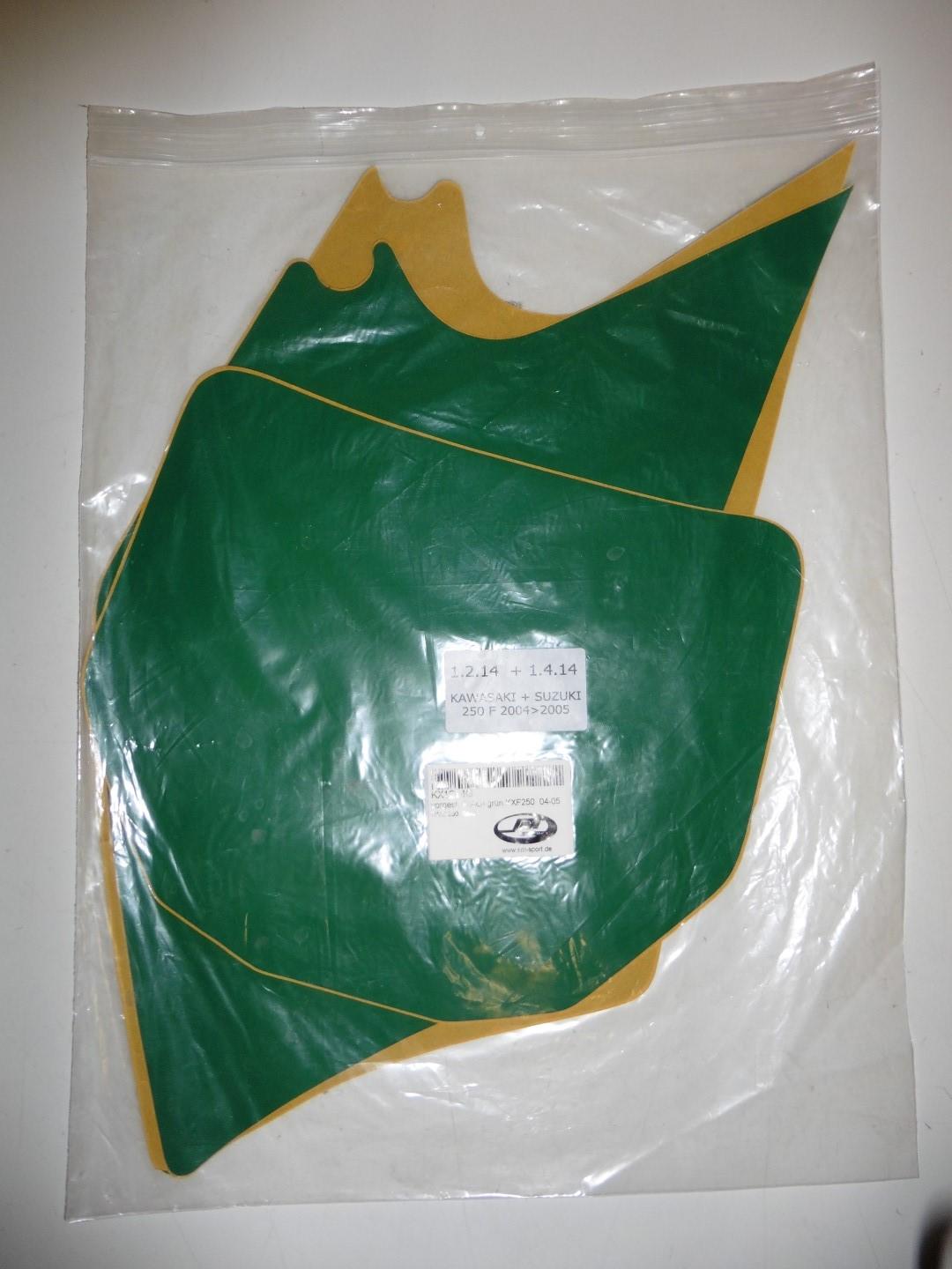 Dekorsatz Startnummernuntergrund Aufkleber passt an Kawasaki Kxf 250 04-05 grn