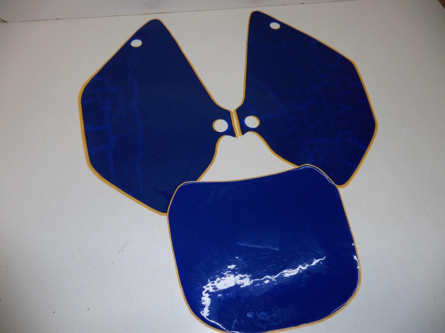 Dekorsatz Startnummernuntergrund Aufkleber passt an Yamaha Yz 125 250 00-03 blau