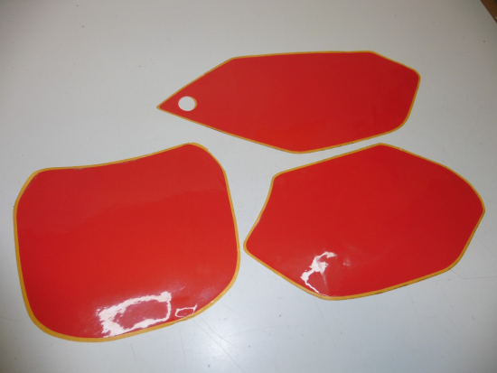Dekorsatz Startnummernuntergrund Aufkleber passt an Yamaha Yzf 250 450 03-05 rot