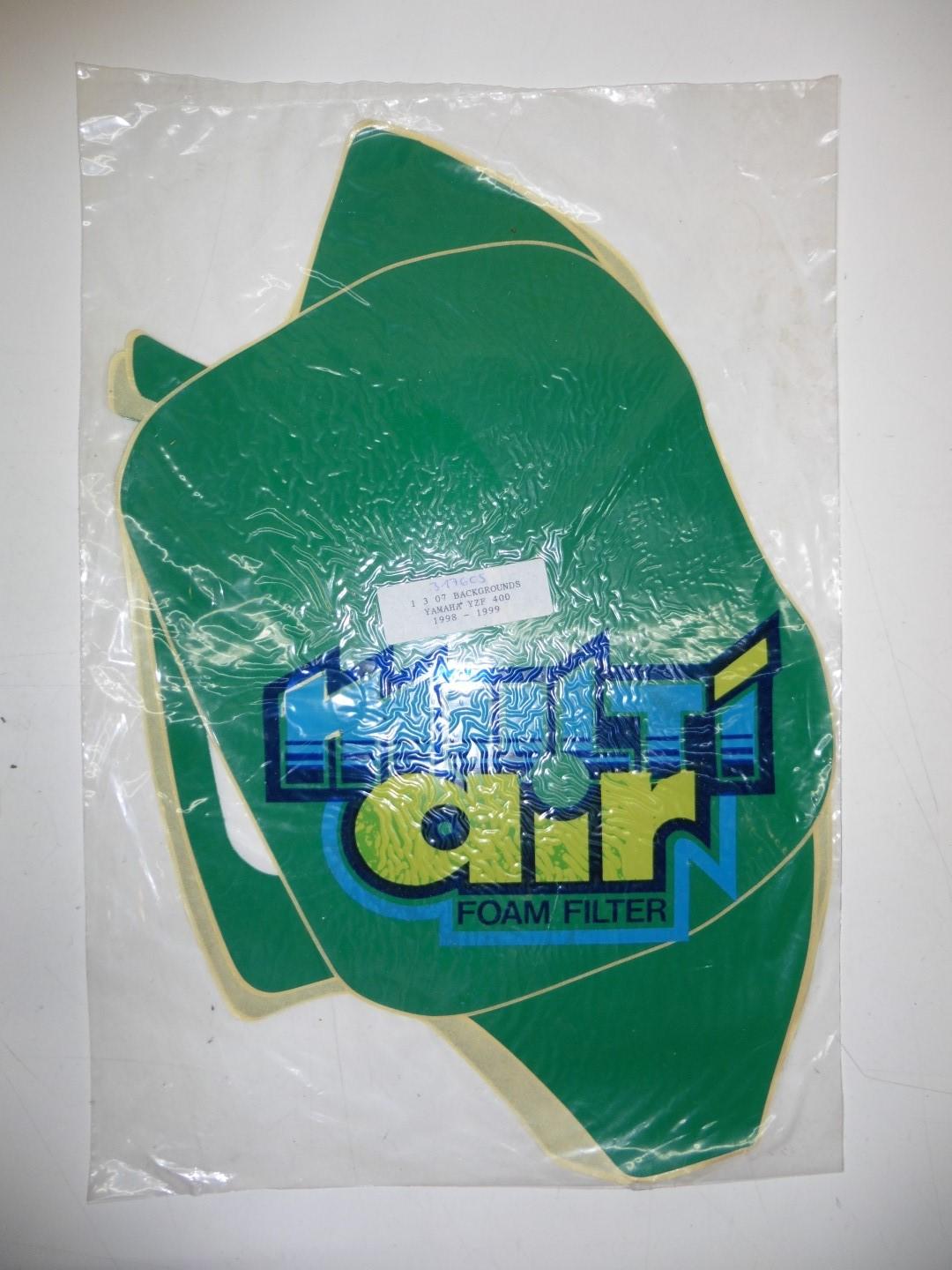 Dekorsatz Startnummernuntergrund Aufkleber passt an Yamaha Yzf 400 98-99 grn