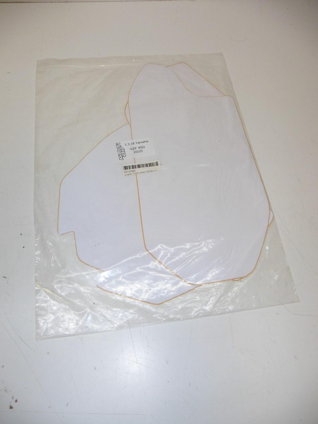 Dekorsatz Startnummernuntergrund Aufkleber passt an Yamaha Yzf Yz450f 2010 wei