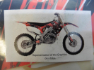 Dekorsatz Aufkleber Sticker Sitzbezug passt an Honda Crf Cr450f 09-11 sw-rot