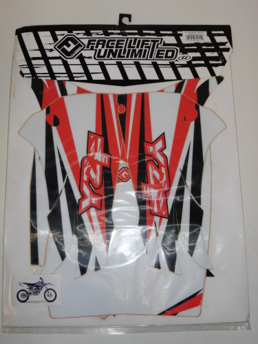 Dekorsatz Aufkleber Sticker Sitzbezug passt an Yamaha Yzf 450 2010 White sw-rot