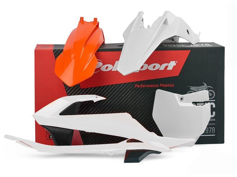 Verkleidungssatz Plastiksatz plastic kit passt an Ktm Sx 65 16-19 wei-orange