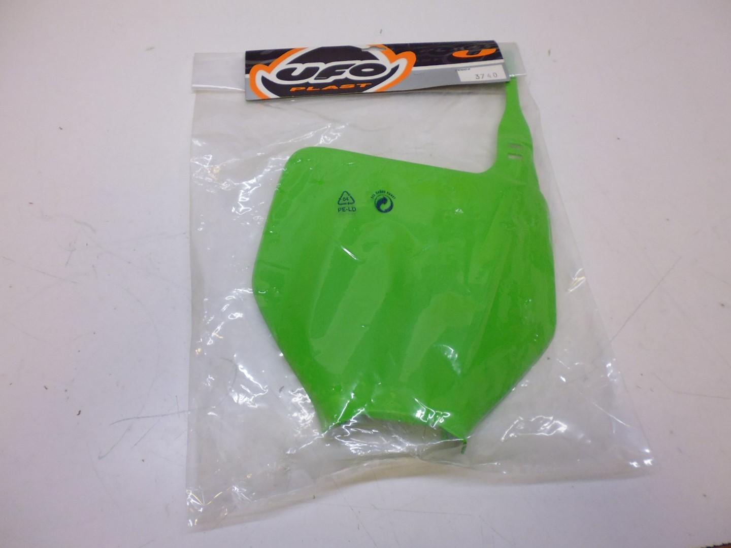 Startnummerntafel Verkleidung number plate cover Kawasaki Kx125 250 Kxf gr�n