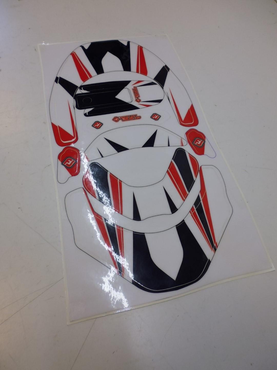 Dekorsatz Aufkleber Sticker Leatt Brace Core Facelift Unlimited cover sw-wei