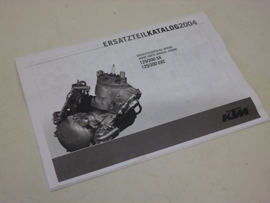 Ersatzteilkatalog Motor Handbuch spare parts manual passt an Ktm Sx Exc 125 2004