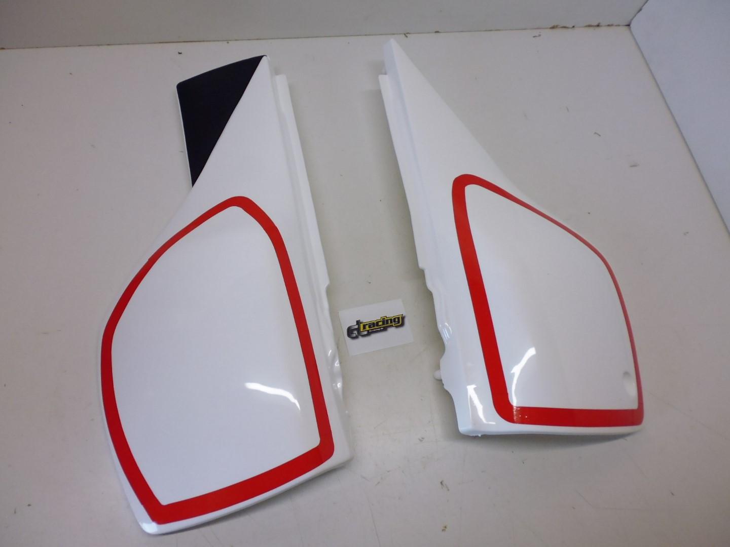 Seitendeckel Seitenverkleidung side panels passt an Yamaha Tt 600 84-92 wei-rot