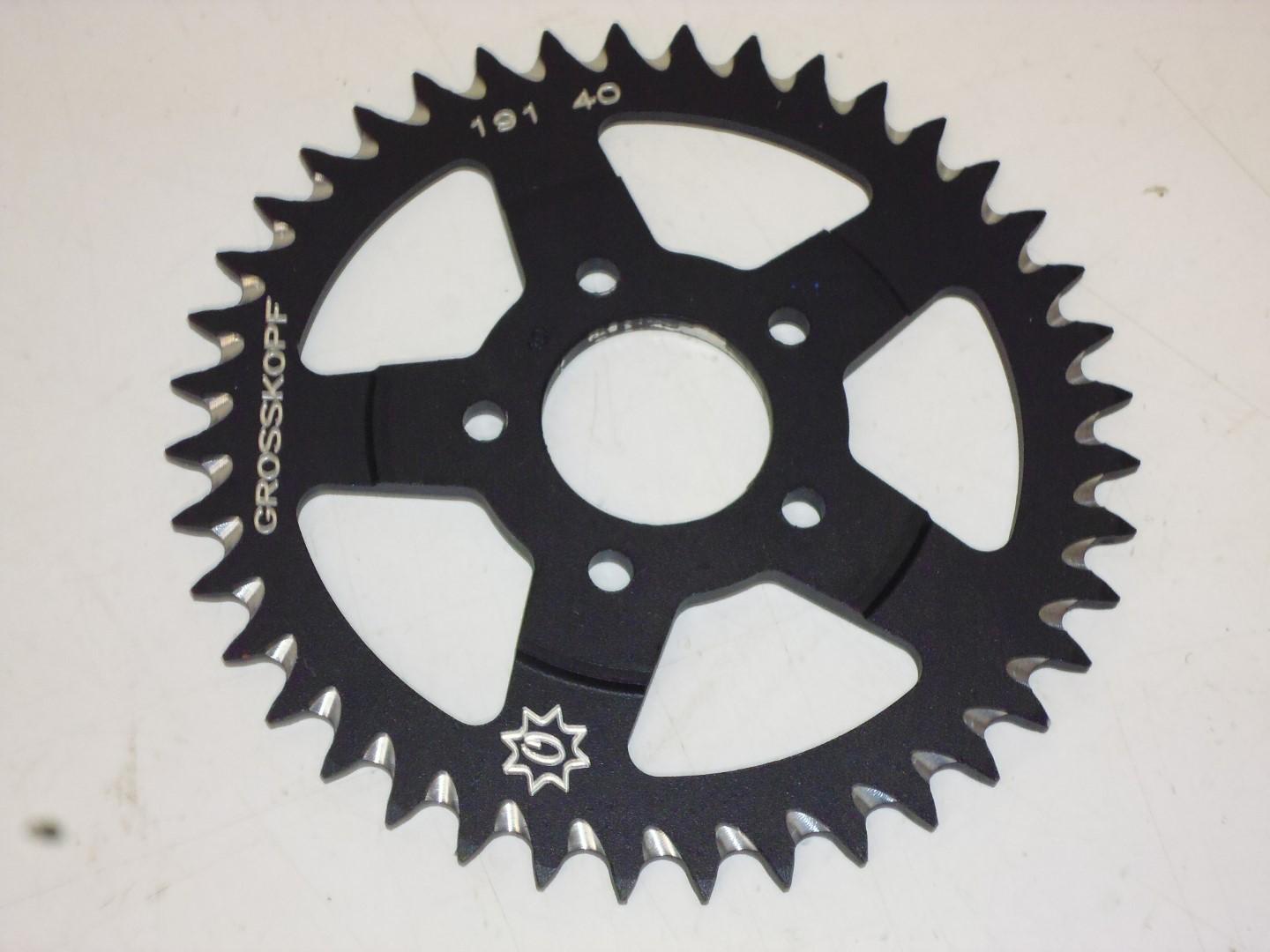 Kettenrad 40 Zhne  40 mm 56 mm Aluminium sprocket schwarz