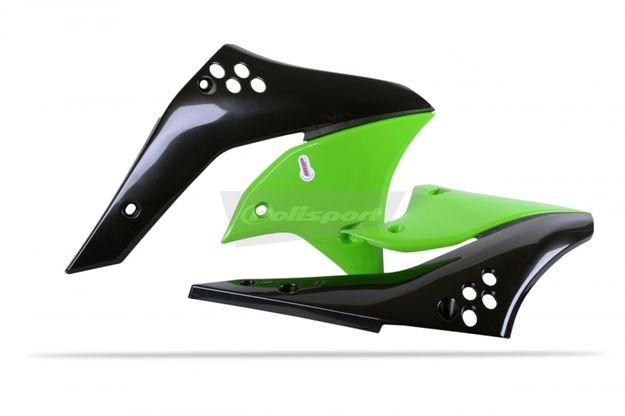 Tankverkleidung Khlerabdeckung scoops passt an Kawasaki Kxf 250 06-08 sw-grn