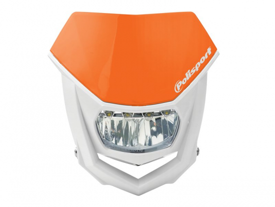 Lichtmaske Halo universal Led Lampenmaske headlight passt an Ktm wei�-orange