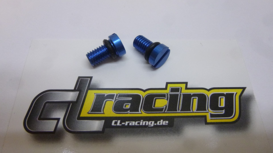 Gabelentlftungen 2x M5x0,8 mm Entlfter Schrauben passt an Showa Kayaba blau