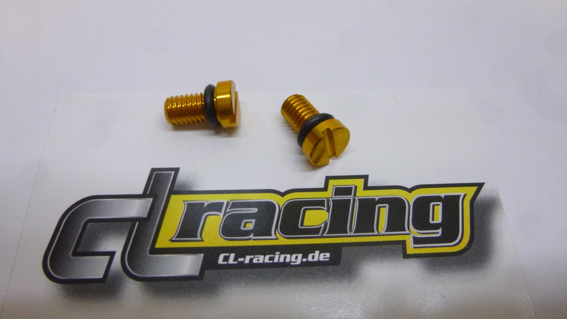 Gabelentlftungen 2x M5x0,8 mm Entlfter Schrauben passt an Showa Kayaba gold