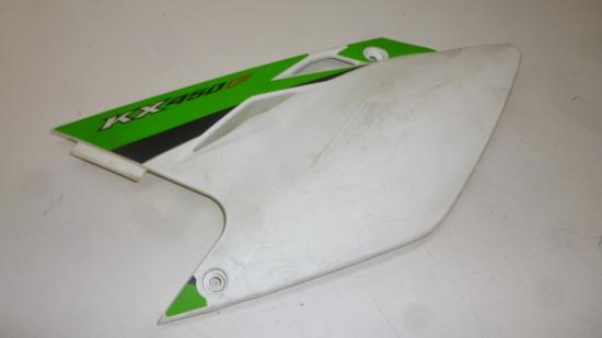 Seitenverkleidung side panel passt an Kawasaki Kxf 450 Kx450f 06-08 wei-grn